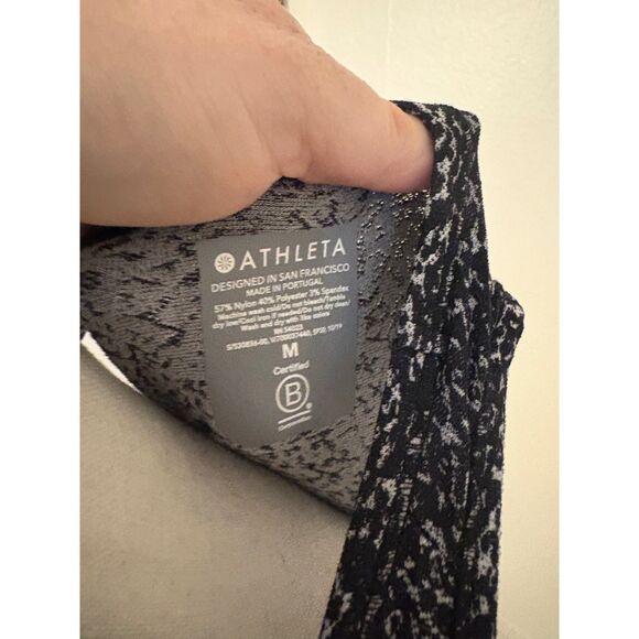 Athleta Tank Black and White Pattern Size M - Picture 2 of 3
